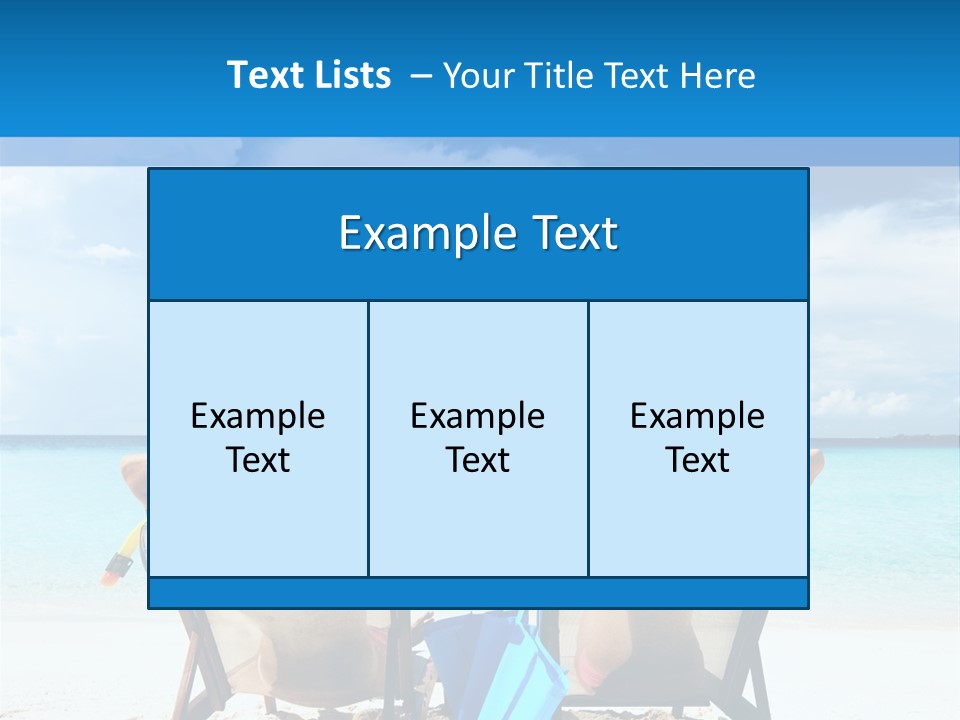 White Flip Flop Water PowerPoint Template