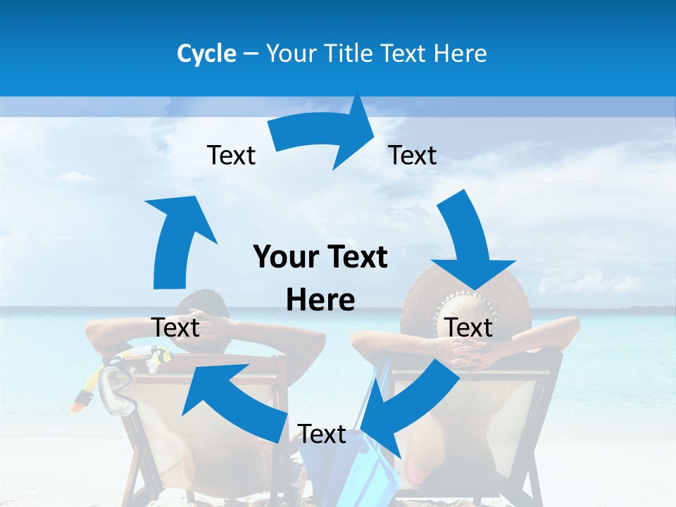 White Flip Flop Water PowerPoint Template