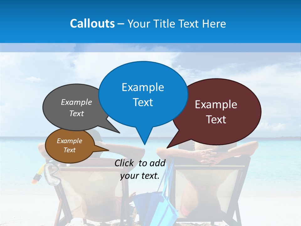 White Flip Flop Water PowerPoint Template