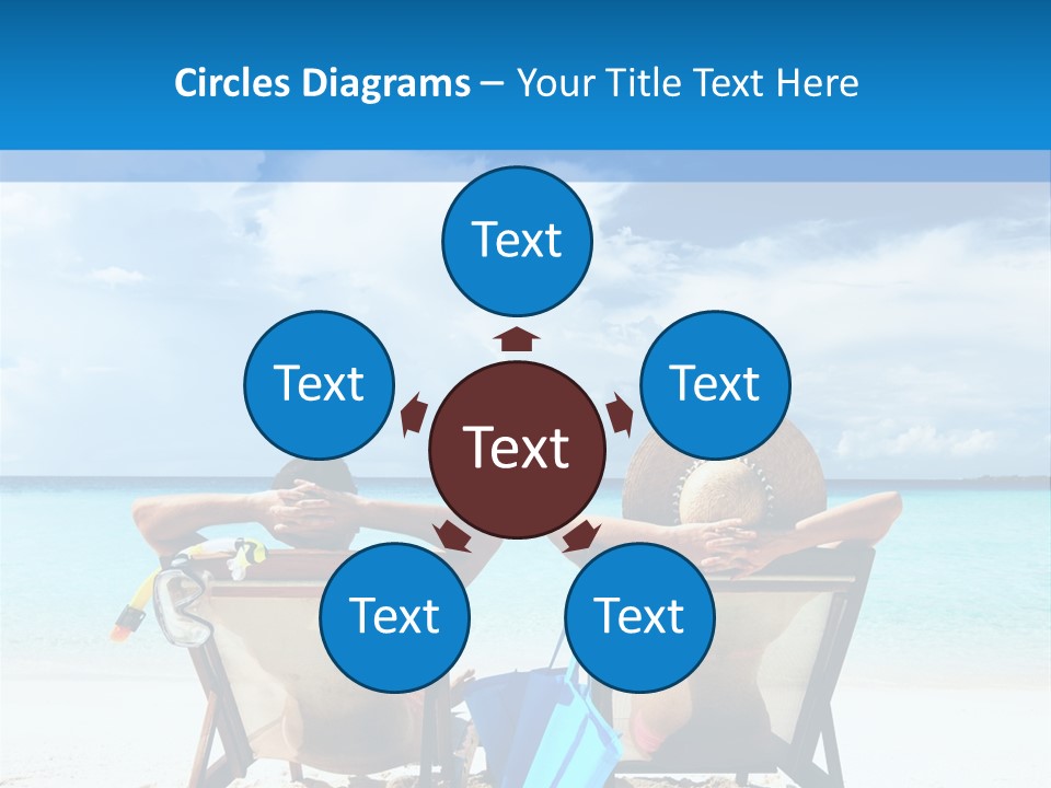 White Flip Flop Water PowerPoint Template