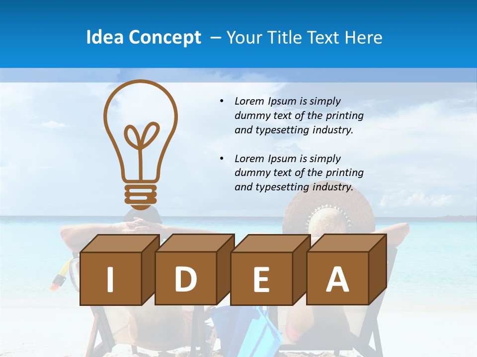 White Flip Flop Water PowerPoint Template