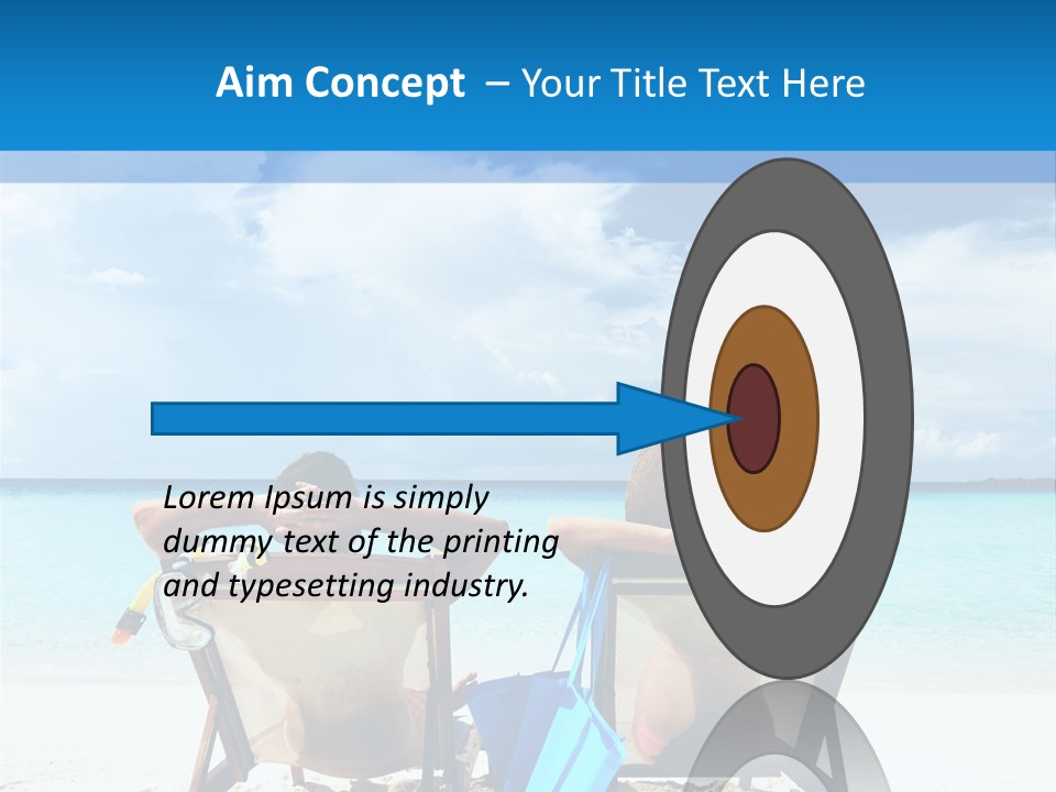 White Flip Flop Water PowerPoint Template