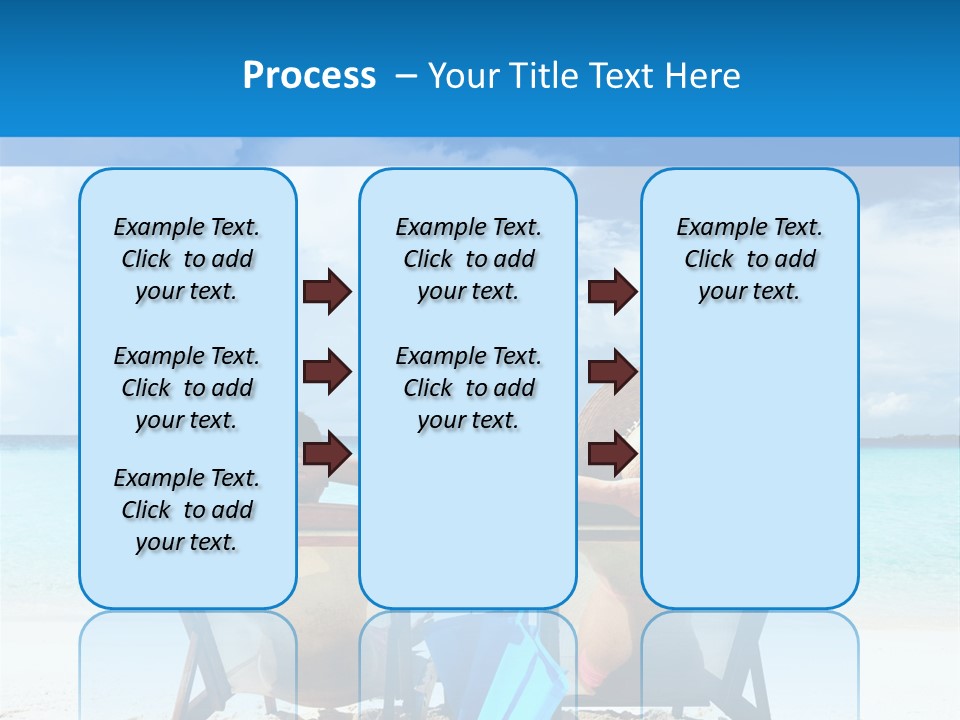 White Flip Flop Water PowerPoint Template