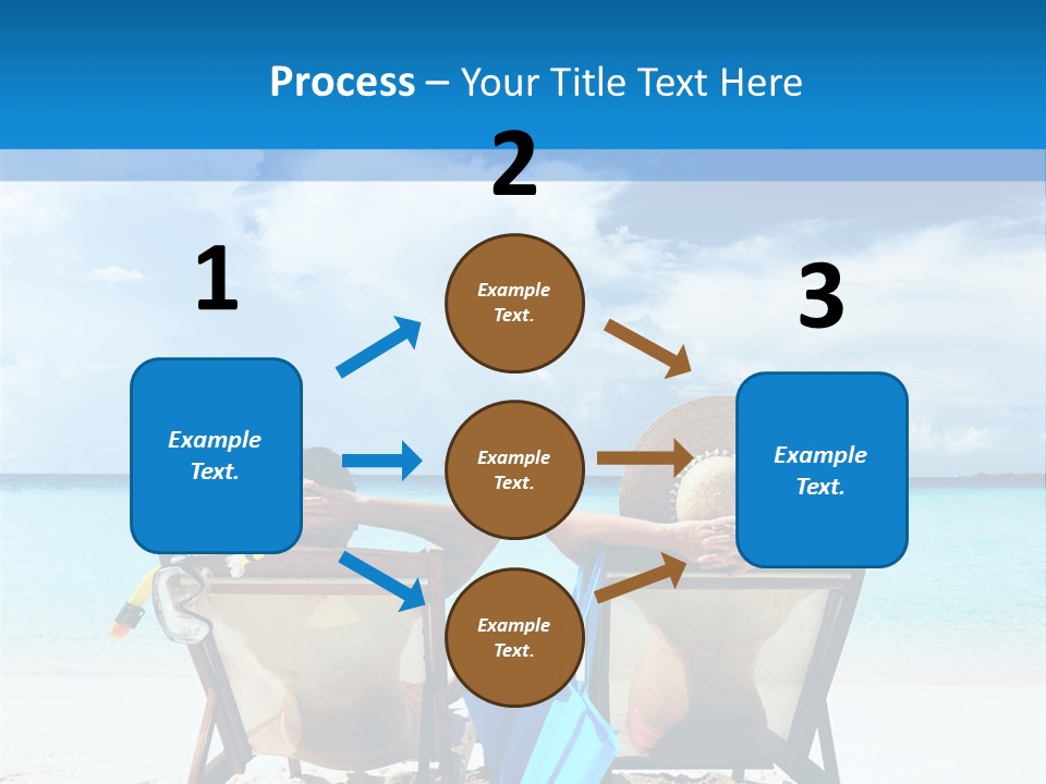 White Flip Flop Water PowerPoint Template
