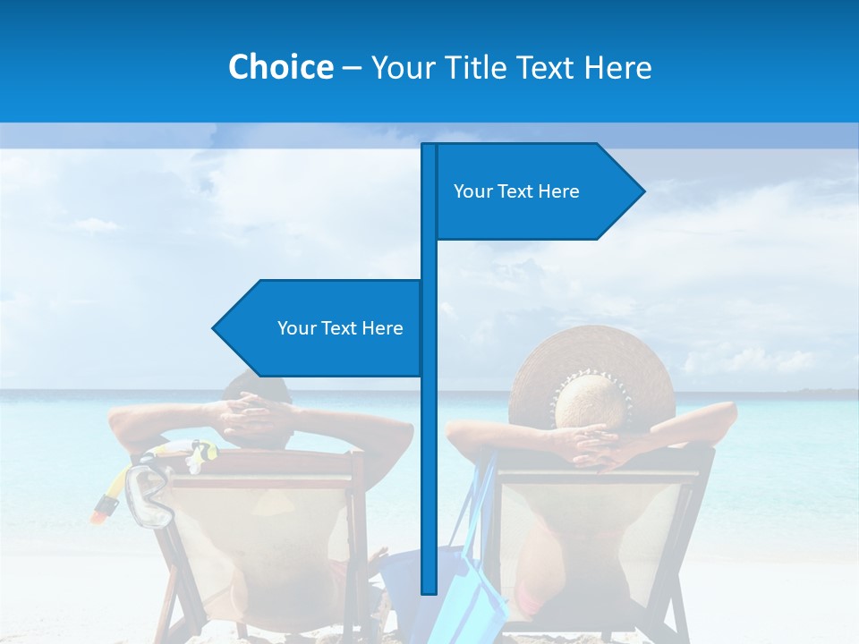 White Flip Flop Water PowerPoint Template