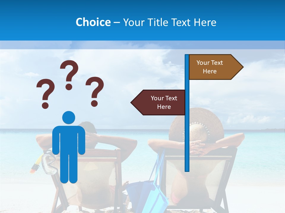 White Flip Flop Water PowerPoint Template