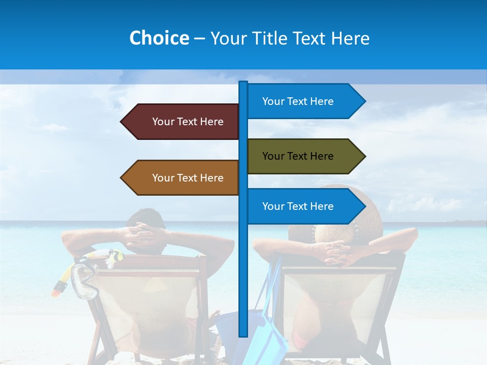 White Flip Flop Water PowerPoint Template