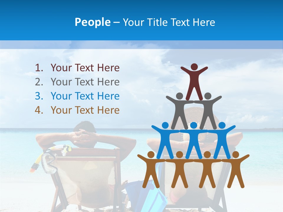 White Flip Flop Water PowerPoint Template