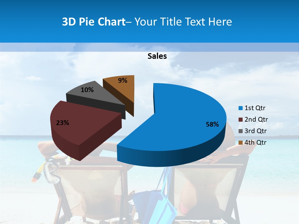 White Flip Flop Water PowerPoint Template