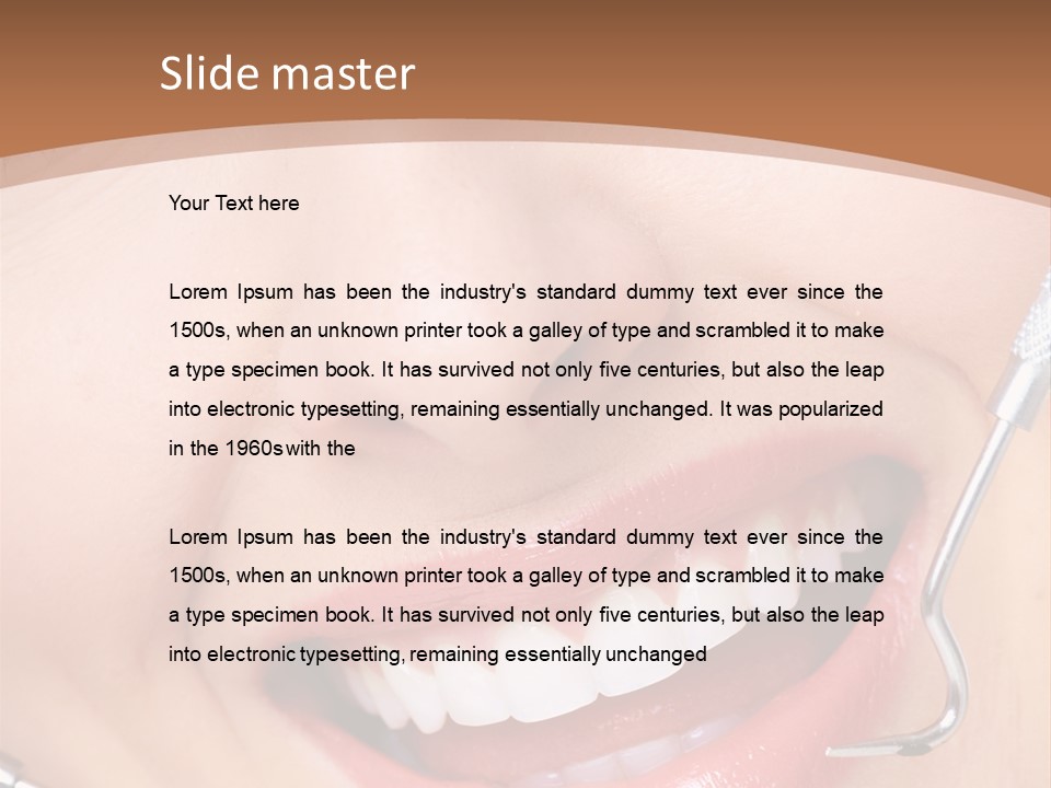 Cosmetics White Orthodontic PowerPoint Template