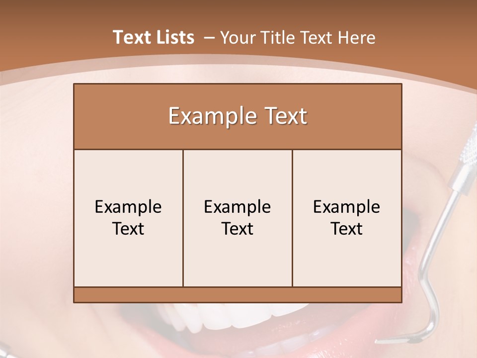 Cosmetics White Orthodontic PowerPoint Template