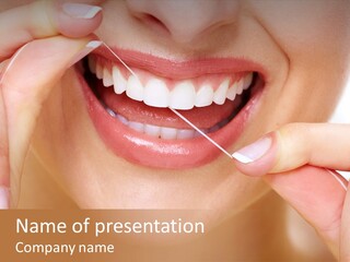 Closeup Whitening People PowerPoint Template