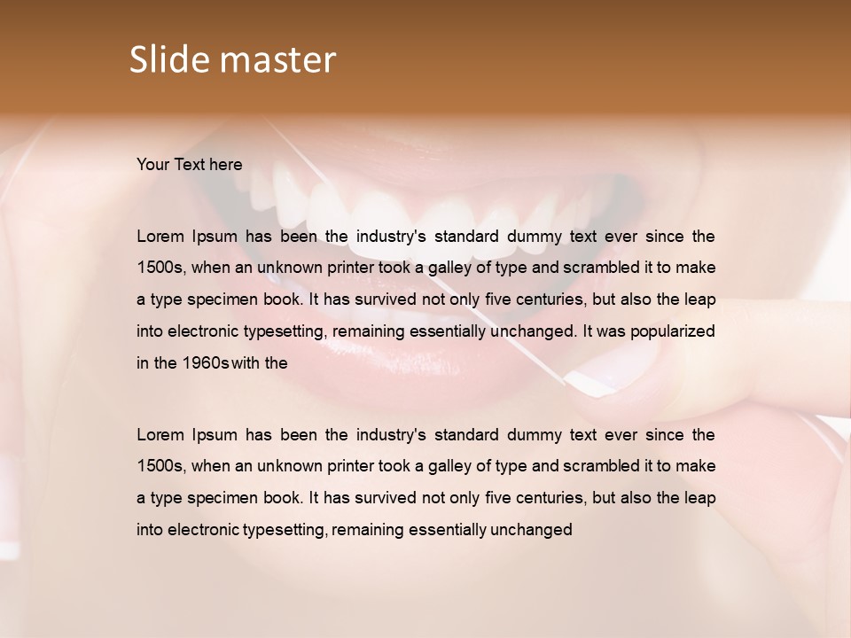 Closeup Whitening People PowerPoint Template