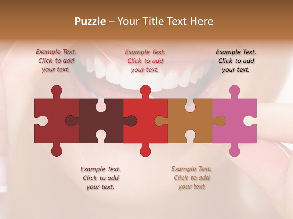 Closeup Whitening People PowerPoint Template