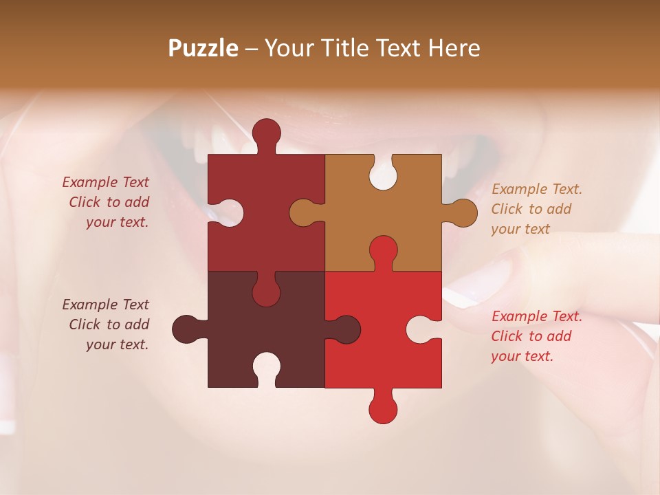 Closeup Whitening People PowerPoint Template