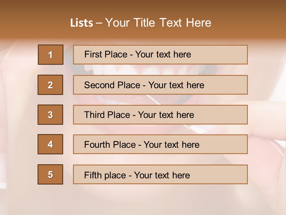 Closeup Whitening People PowerPoint Template