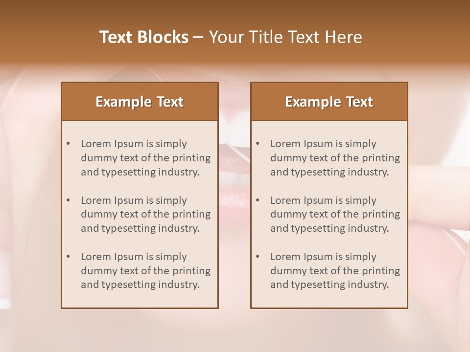 Closeup Whitening People PowerPoint Template