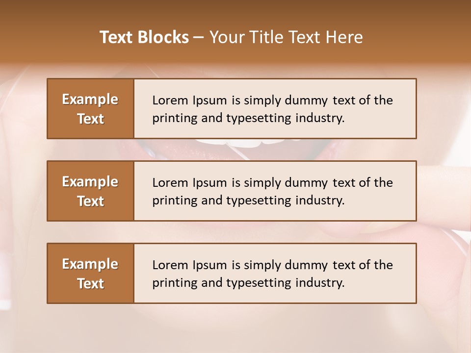 Closeup Whitening People PowerPoint Template