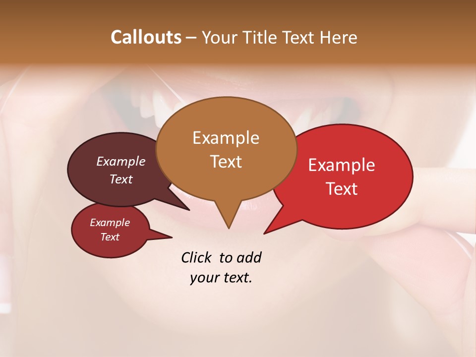 Closeup Whitening People PowerPoint Template