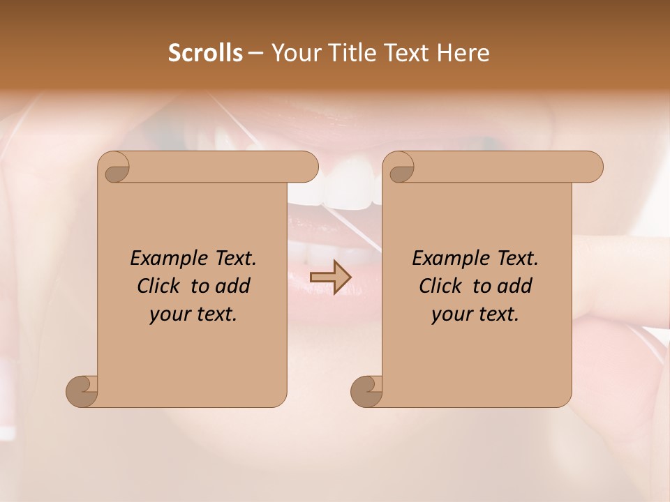 Closeup Whitening People PowerPoint Template