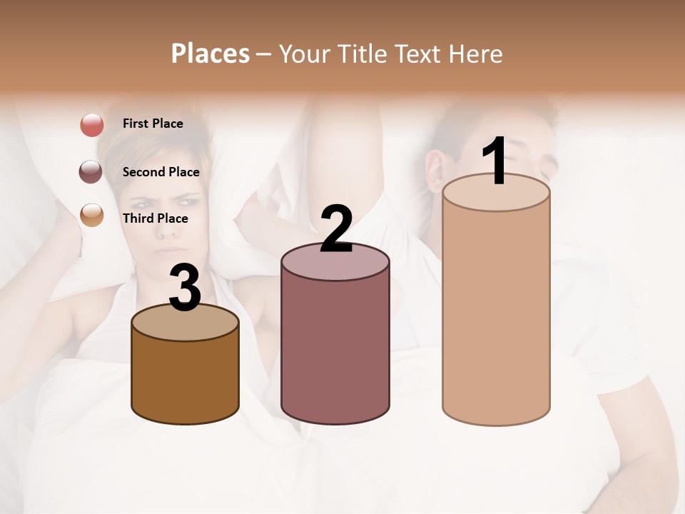 Female Snorer Upset PowerPoint Template