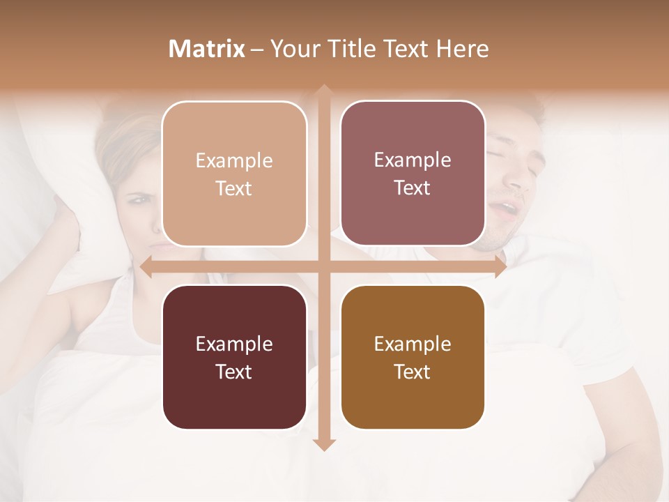 Female Snorer Upset PowerPoint Template