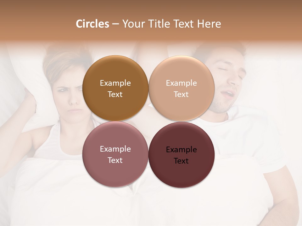 Female Snorer Upset PowerPoint Template