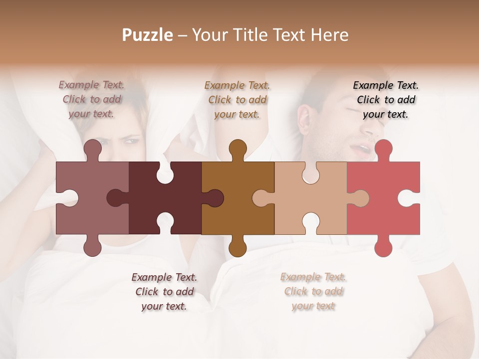 Female Snorer Upset PowerPoint Template