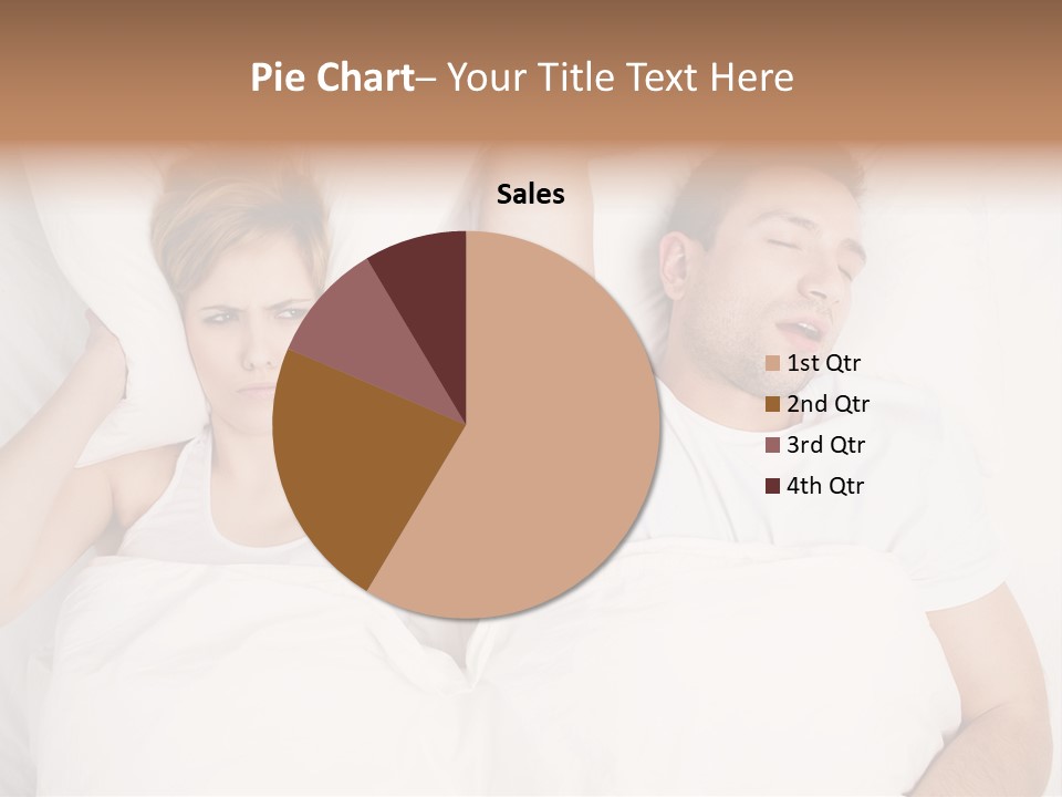 Female Snorer Upset PowerPoint Template
