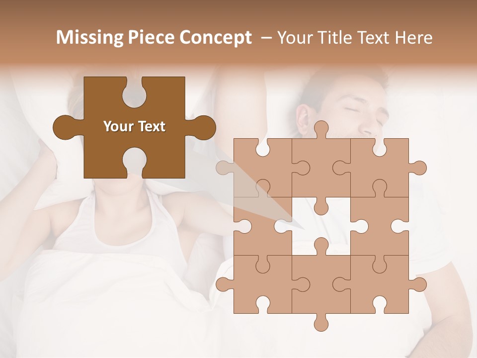 Female Snorer Upset PowerPoint Template