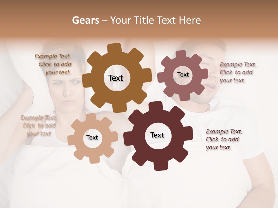 Female Snorer Upset PowerPoint Template