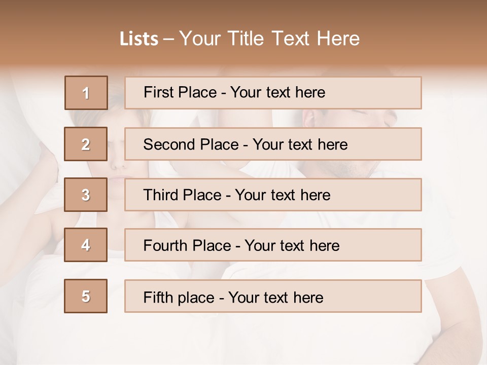 Female Snorer Upset PowerPoint Template