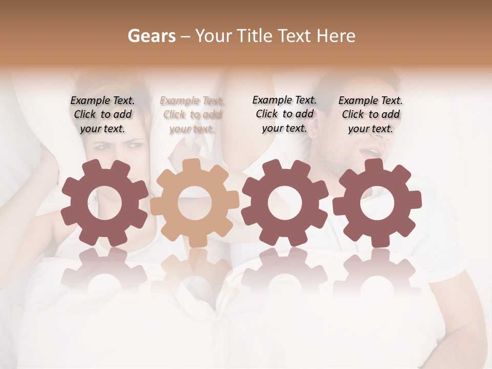 Female Snorer Upset PowerPoint Template