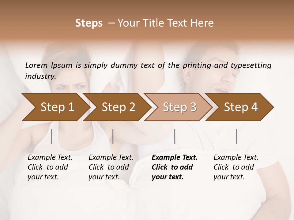 Female Snorer Upset PowerPoint Template