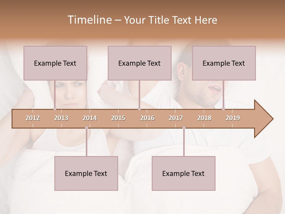 Female Snorer Upset PowerPoint Template