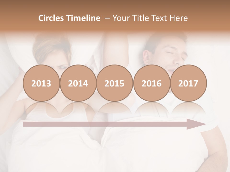 Female Snorer Upset PowerPoint Template