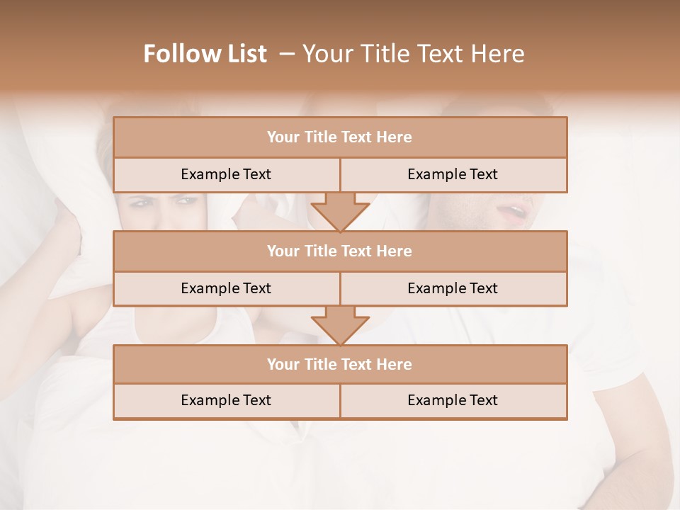 Female Snorer Upset PowerPoint Template