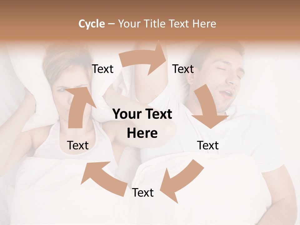 Female Snorer Upset PowerPoint Template