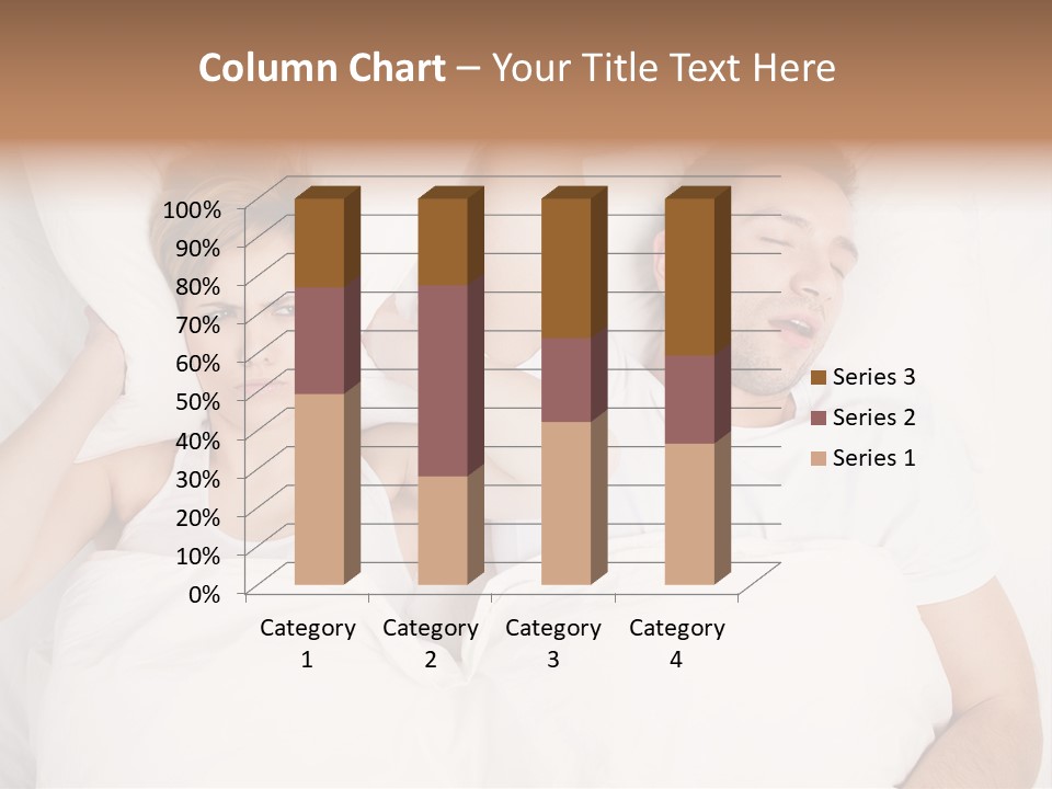 Female Snorer Upset PowerPoint Template