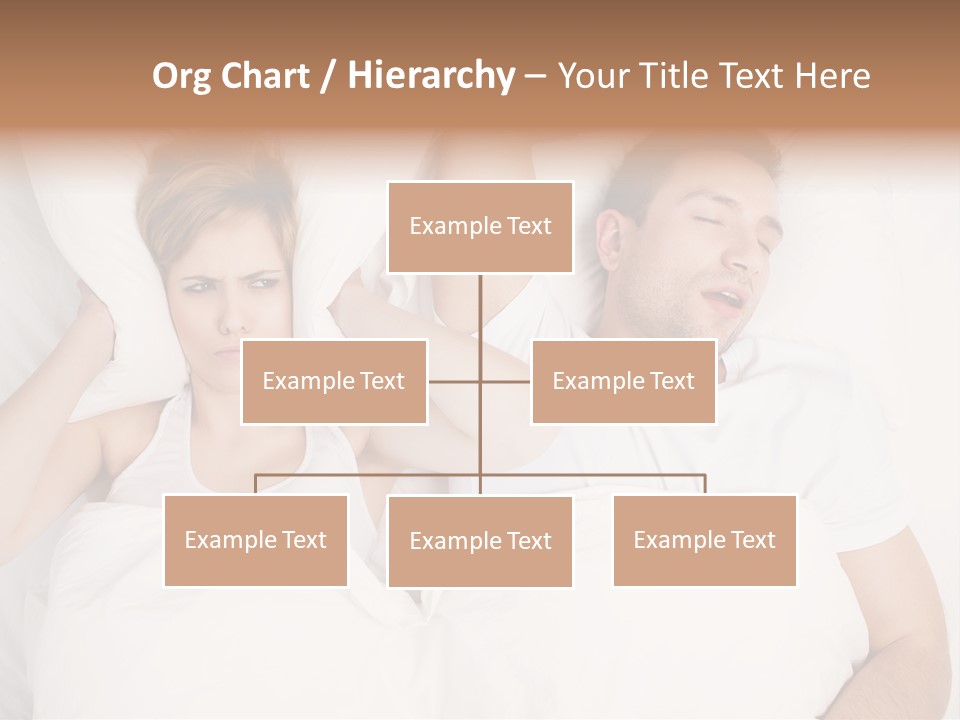 Female Snorer Upset PowerPoint Template