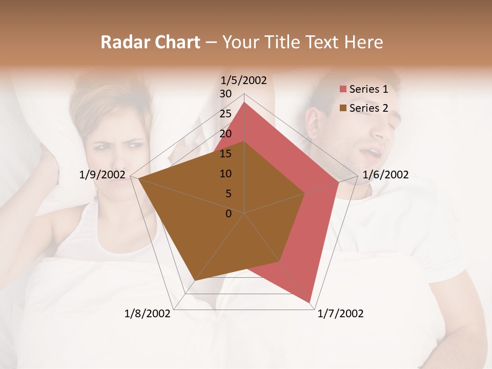 Female Snorer Upset PowerPoint Template