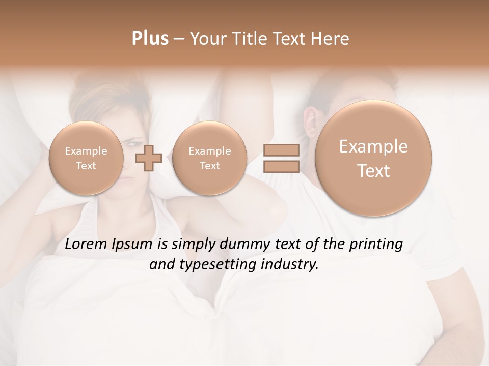 Female Snorer Upset PowerPoint Template