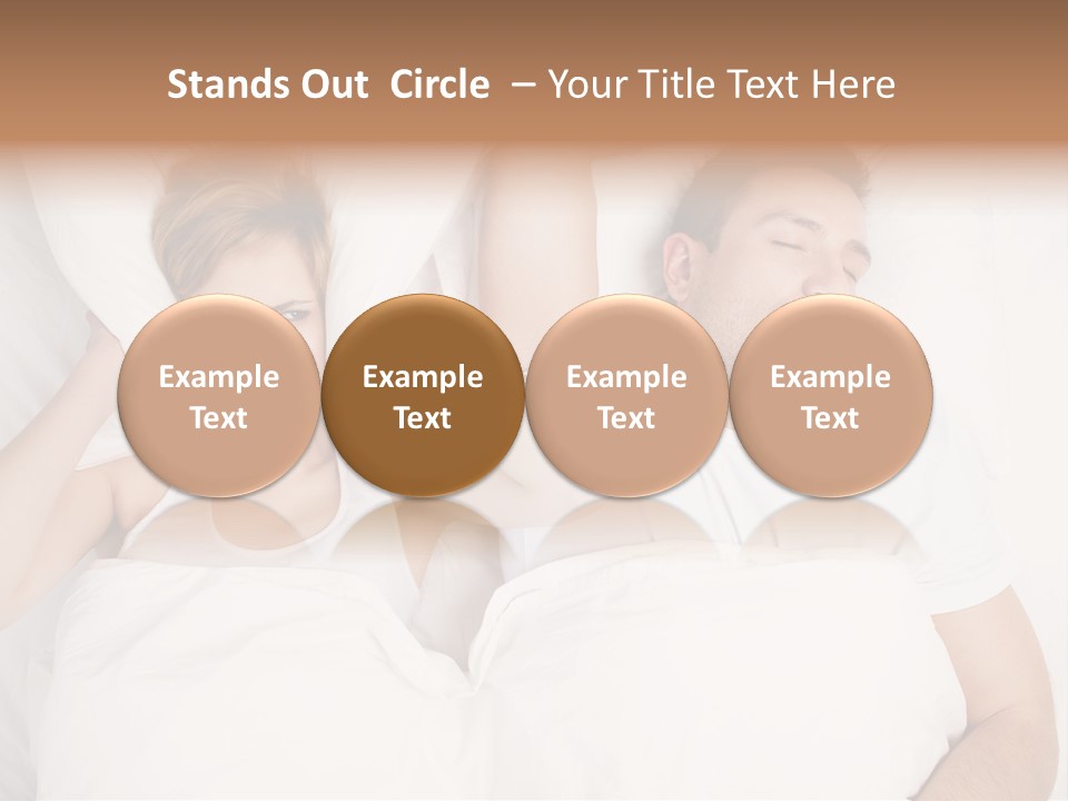 Female Snorer Upset PowerPoint Template