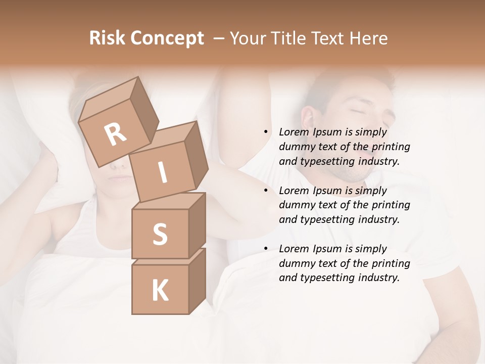 Female Snorer Upset PowerPoint Template