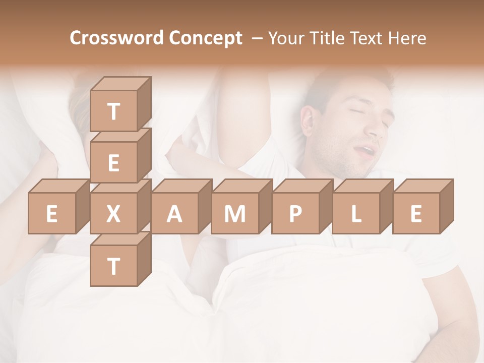 Female Snorer Upset PowerPoint Template