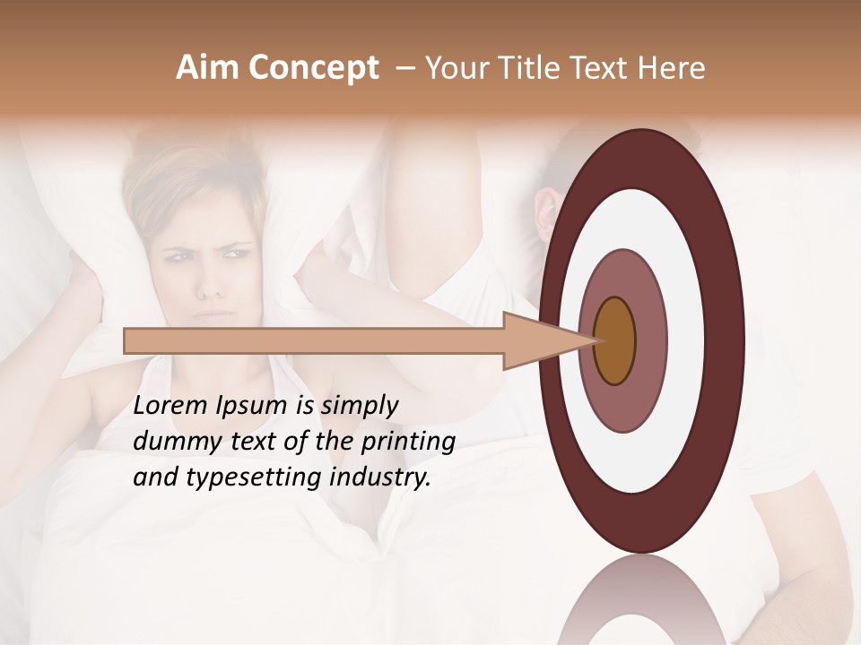 Female Snorer Upset PowerPoint Template