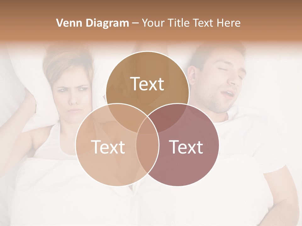 Female Snorer Upset PowerPoint Template