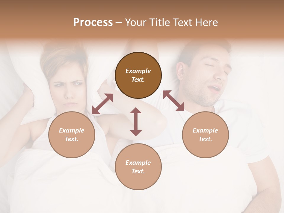 Female Snorer Upset PowerPoint Template