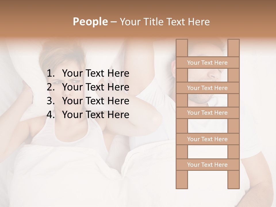 Female Snorer Upset PowerPoint Template