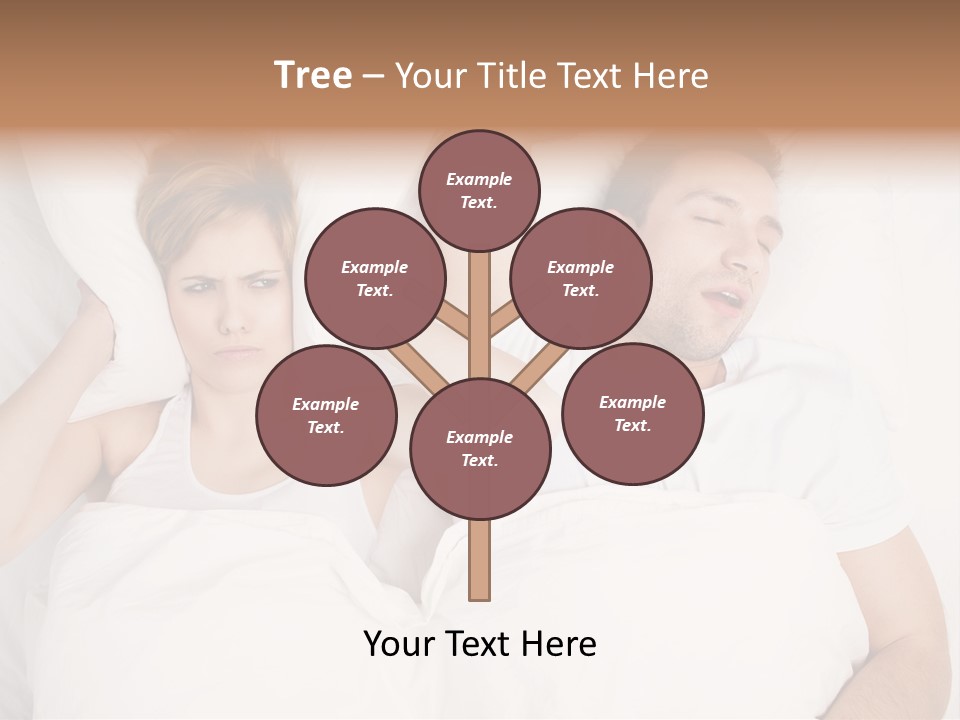 Female Snorer Upset PowerPoint Template